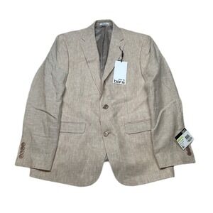 Bar III Linen Sport Coat Mens 38R 38 Slim Fit Tan Brown Summer $360 NEW‎